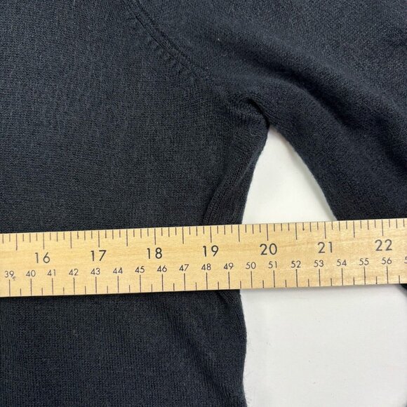 Luxe 360  Women’s Sweater M Black Mock Neck Turtle Neck Gold Zipper MCM Madmen - Picture 14 of 14